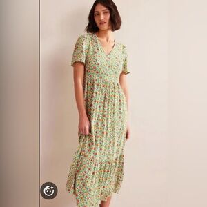 Boden Multicolor Floral Midi Dress